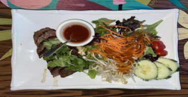 Spicy Thai Beef salad (Crying Tiger) at Malakor Thai Cafe in West Palm Beach