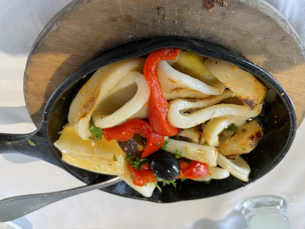 Portuguese food in Miami: Grilled calamari at Old Lisbon restaurant
